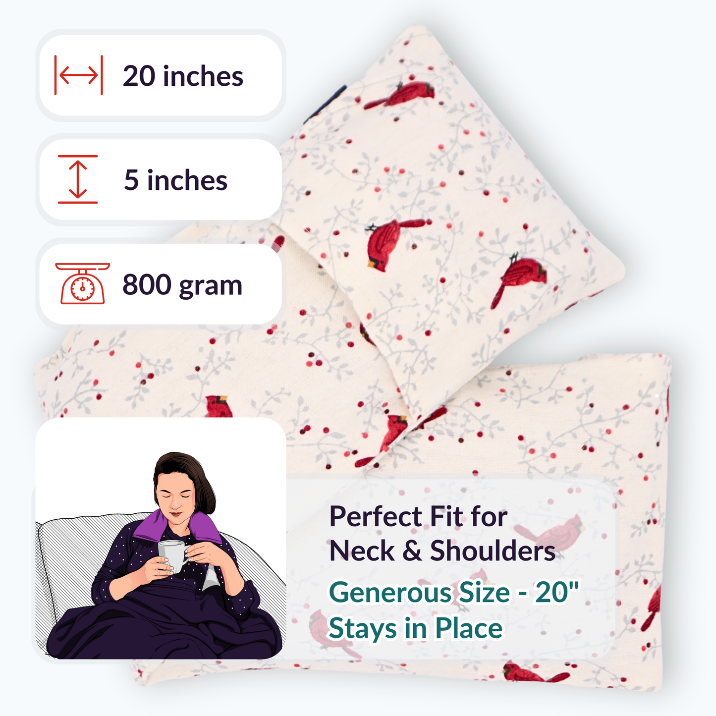 Scarlet Cardinals on Ivory Canvas