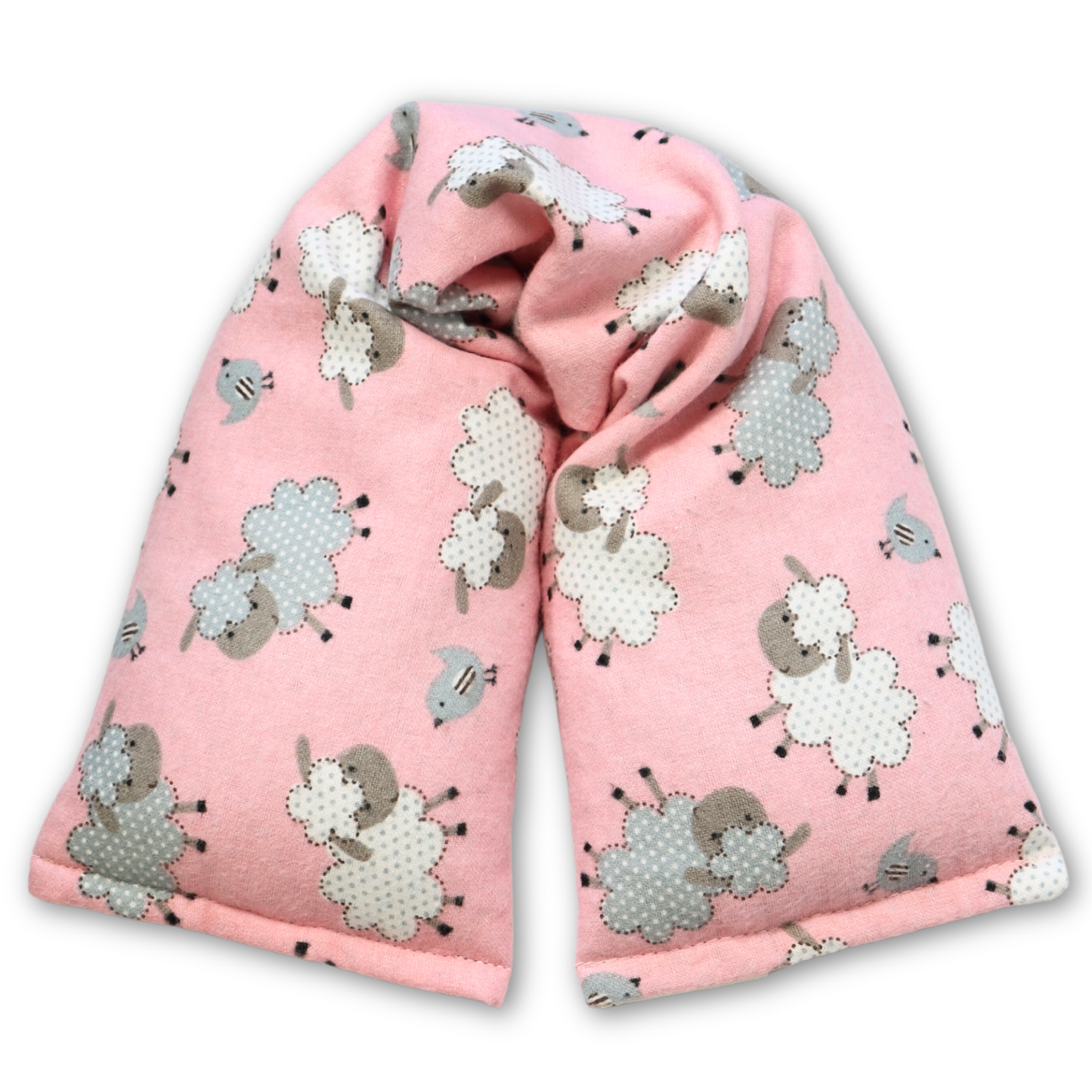 Pink Meadow, Sheep and Bird Harmony